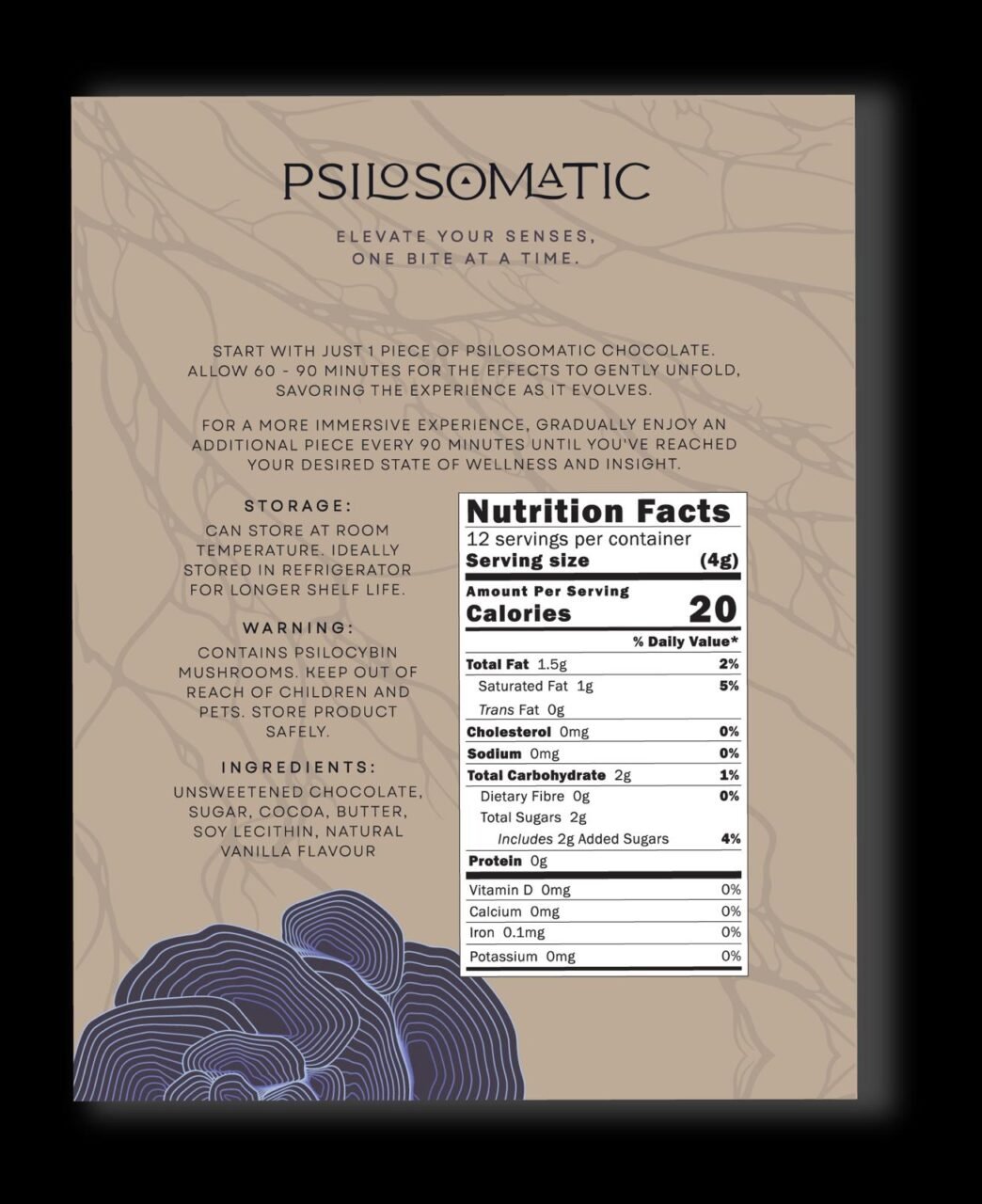 Psilosomatic Functional Chocolate – Milk Chocolate – 3000mg - Image 2