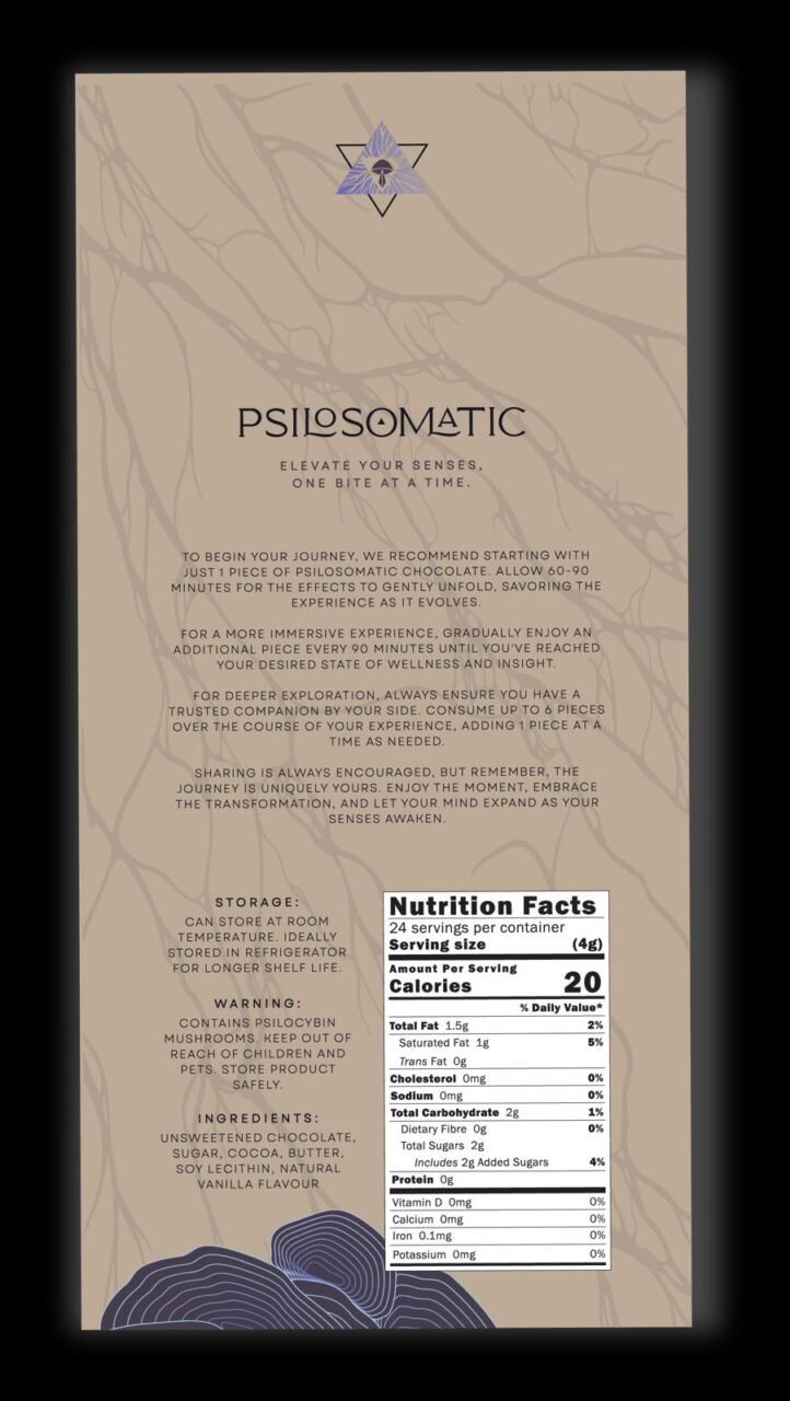 Psilosomatic Functional Chocolate – Milk Chocolate – 6000mg - Image 2